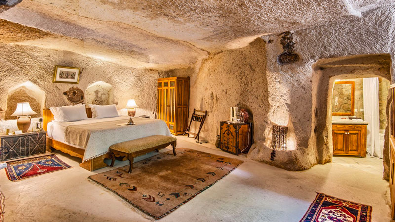 Camera in stile grotta della Cappadocia